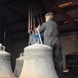 Graham and Ron collect bells from Appletons