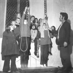 Ron Gardner, vice captain to Harry Adams, captain - teaching the oldest children from Dr Radcliffes (while Harry taught Dorothy) 1972