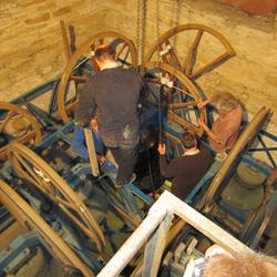 The bell is hung in the bellfry