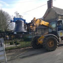 The new bell is unloaded