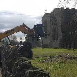 The new bell is moved to the church