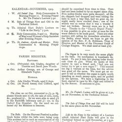 Steeple Aston Parish Magazine, November 1905