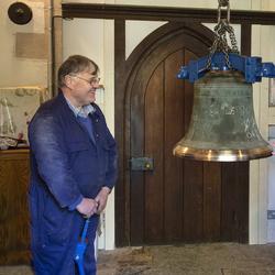 The bell is lifted off the ground. Photo: Nigel Francis