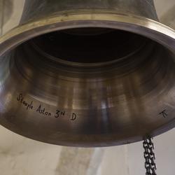 The bell arrives at the ringing platform. Photo: Nigel Francis