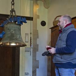 The bell is lifted off the ground. Photo: Nigel Francis